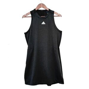 Adidas Climalite Activewear Tennis Dress Drawstring Waist Black Size Large